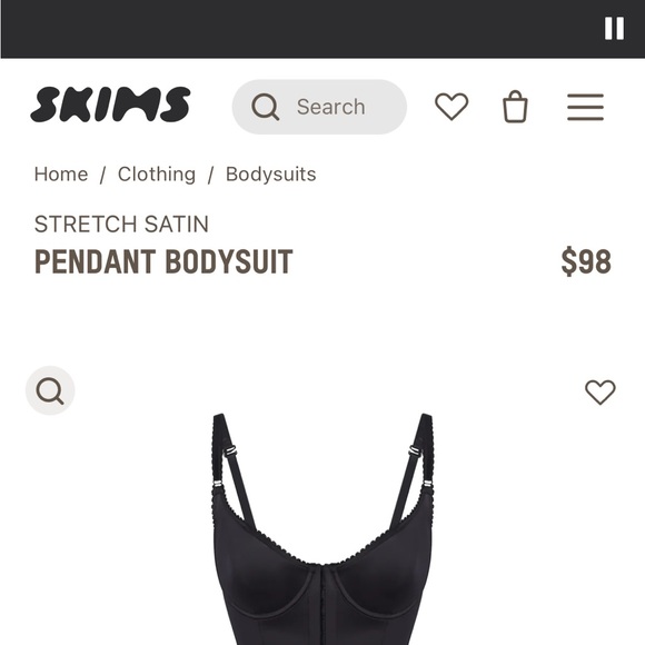 NWT! Skims satin bodysuit - Picture 4 of 4
